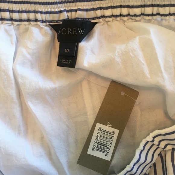 NWT J. Crew striped ruffled skirt - Picture 6 of 7